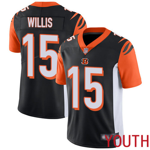 Cincinnati Bengals Limited Black Youth Damion Willis Home Jersey NFL Footballl #15 Vapor Untouchable->cincinnati bengals->NFL Jersey